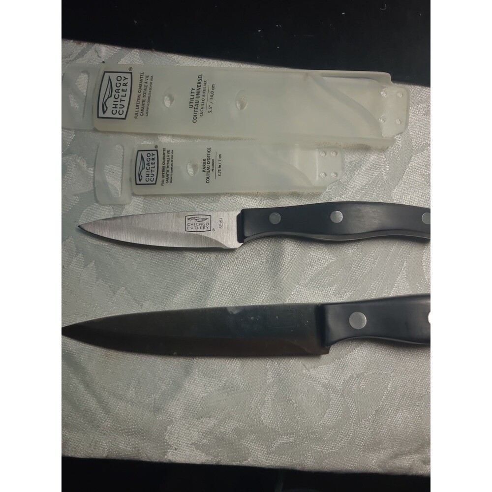 Chicago Cutlery Knives Knife Stainless Steel Quality Cut Meat Kitchen Lot Of 2